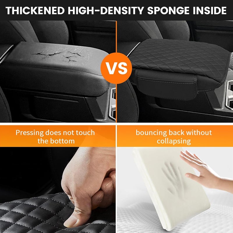 Rilsen Custom for Center Console Cover 2025 2026 Toyota 4runner Armrest Cover Accessories PU Leather Armrest Seat Box Cover Protector with Pockets Storage Bag - Image 4